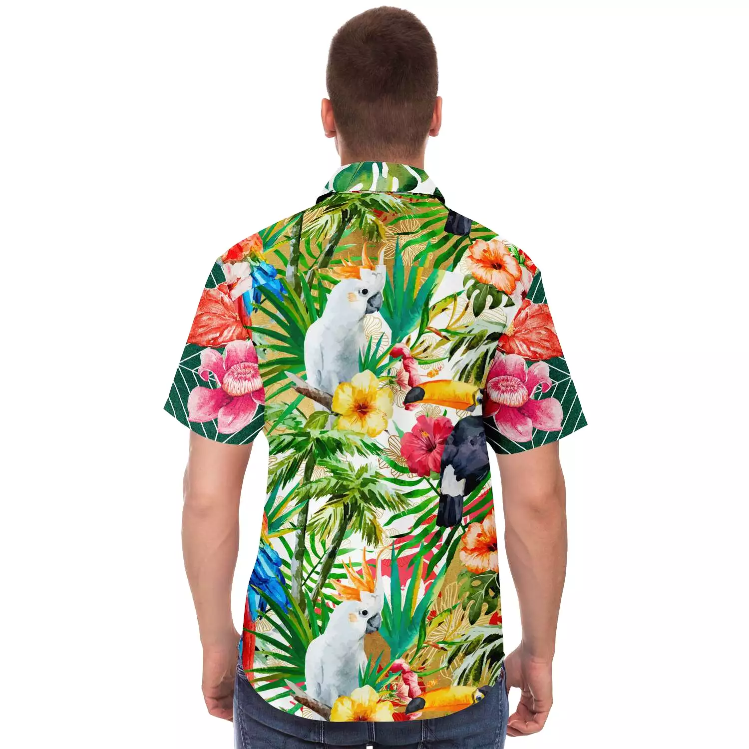 Tropical Print Short Sleeve Shirt