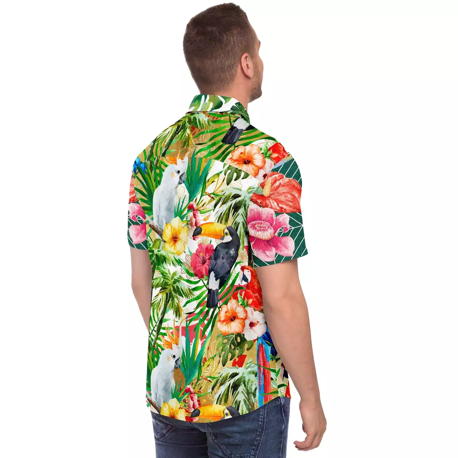 Tropical Print Short Sleeve Shirt