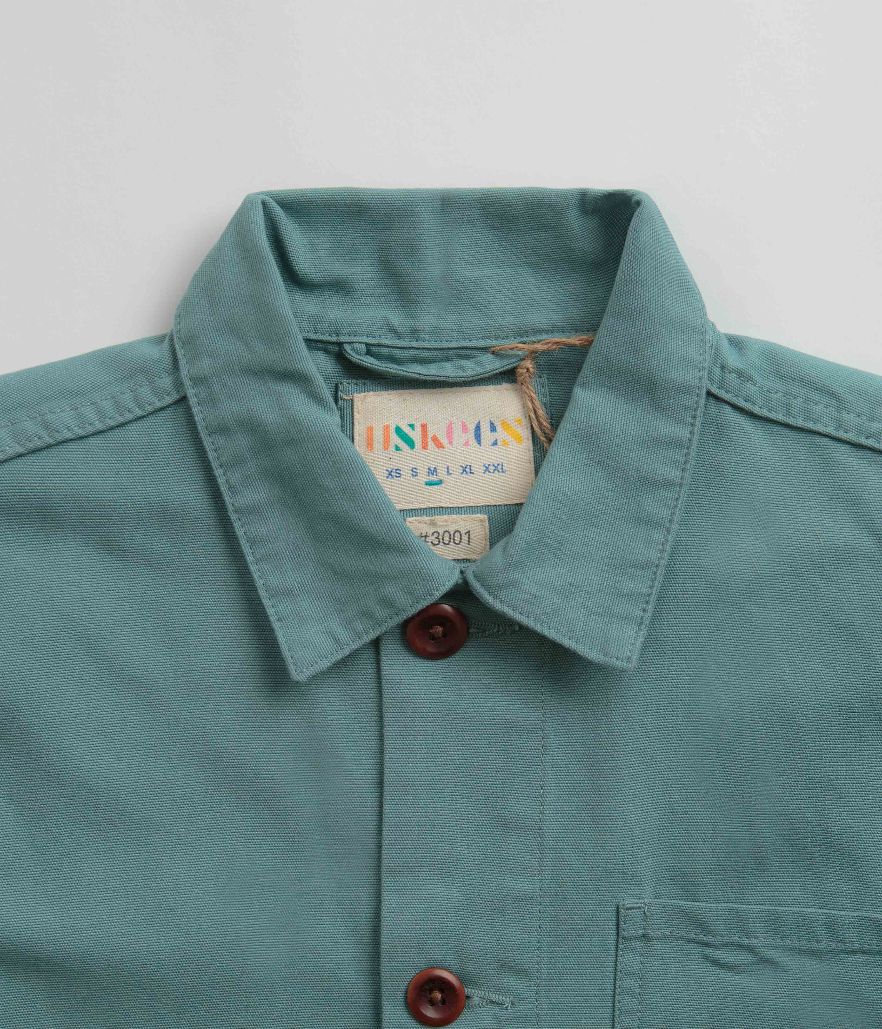 Uskees Overshirt, 3001 Buttoned, Eucalyptus