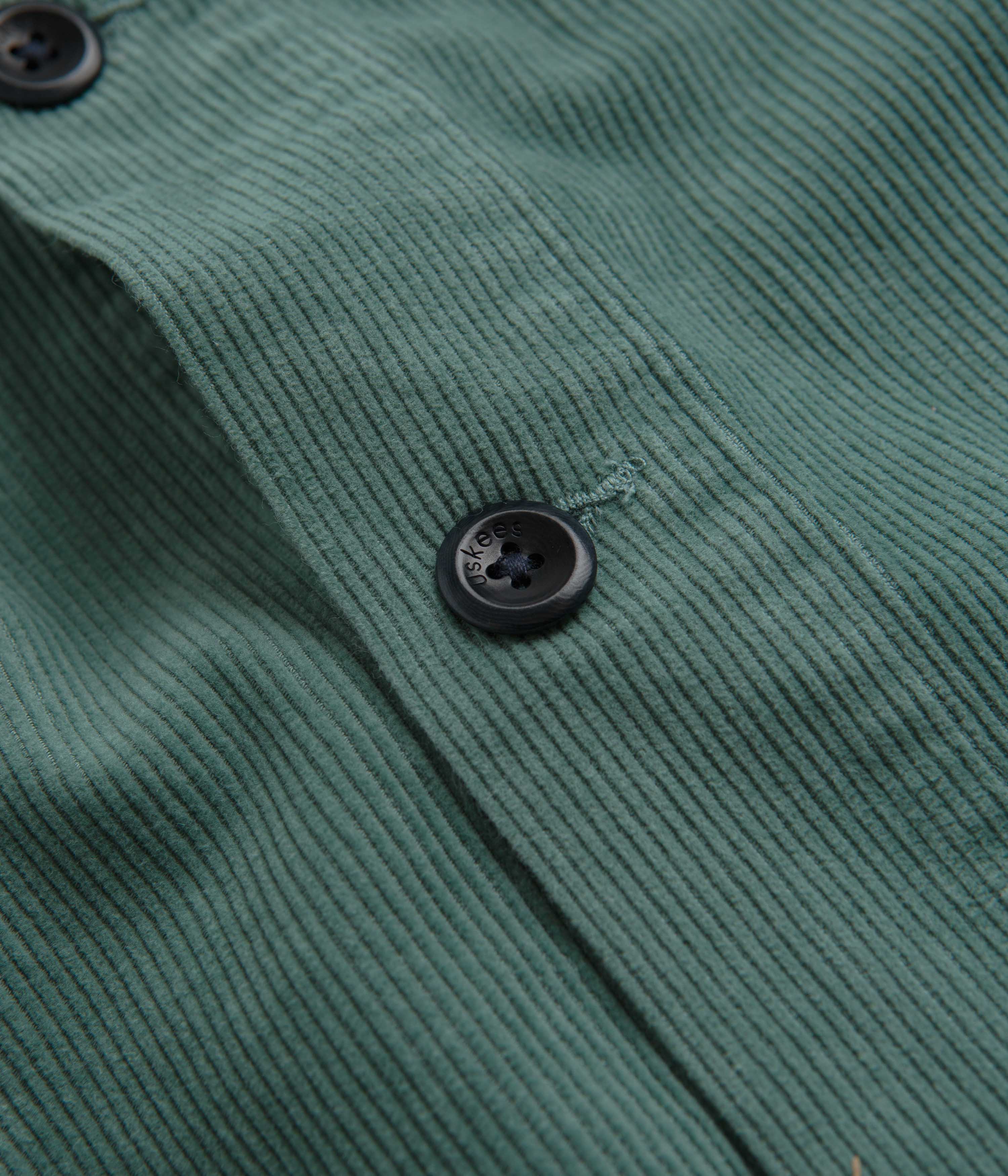 Uskees Cord Buttoned Overshirt 3001 - Eucalyptus