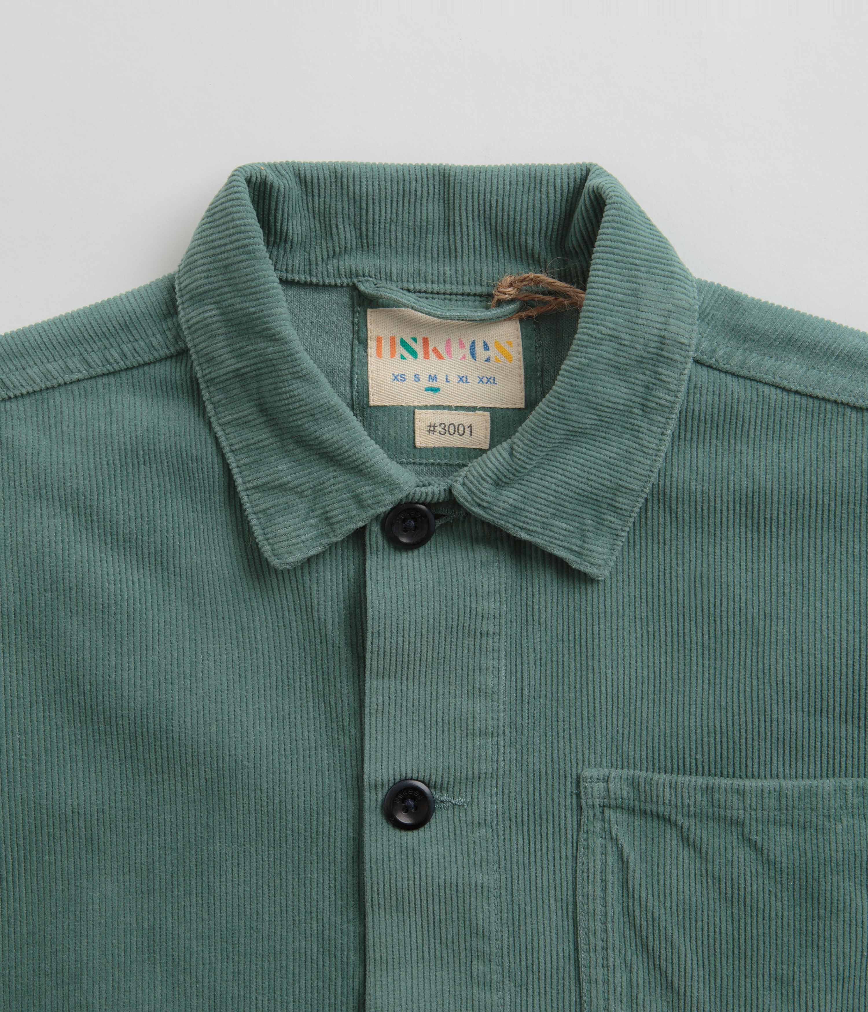 Uskees Cord Buttoned Overshirt 3001 - Eucalyptus