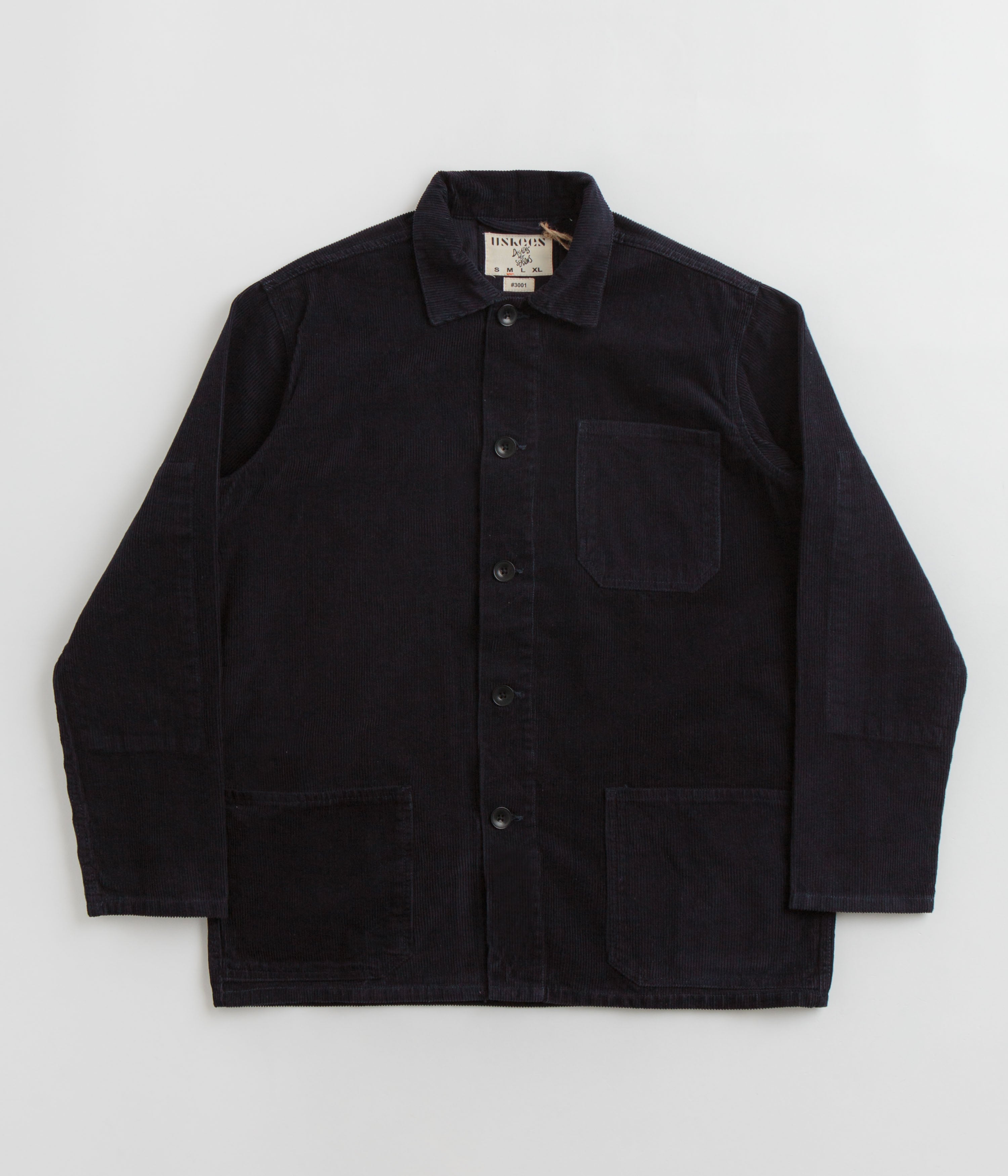 Uskees Midnight Blue Cord Buttoned Overshirt