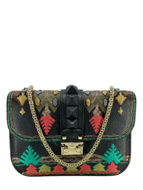 Valentino Glam Lock Embroidered Leather Small Flap Bag - Find it now!