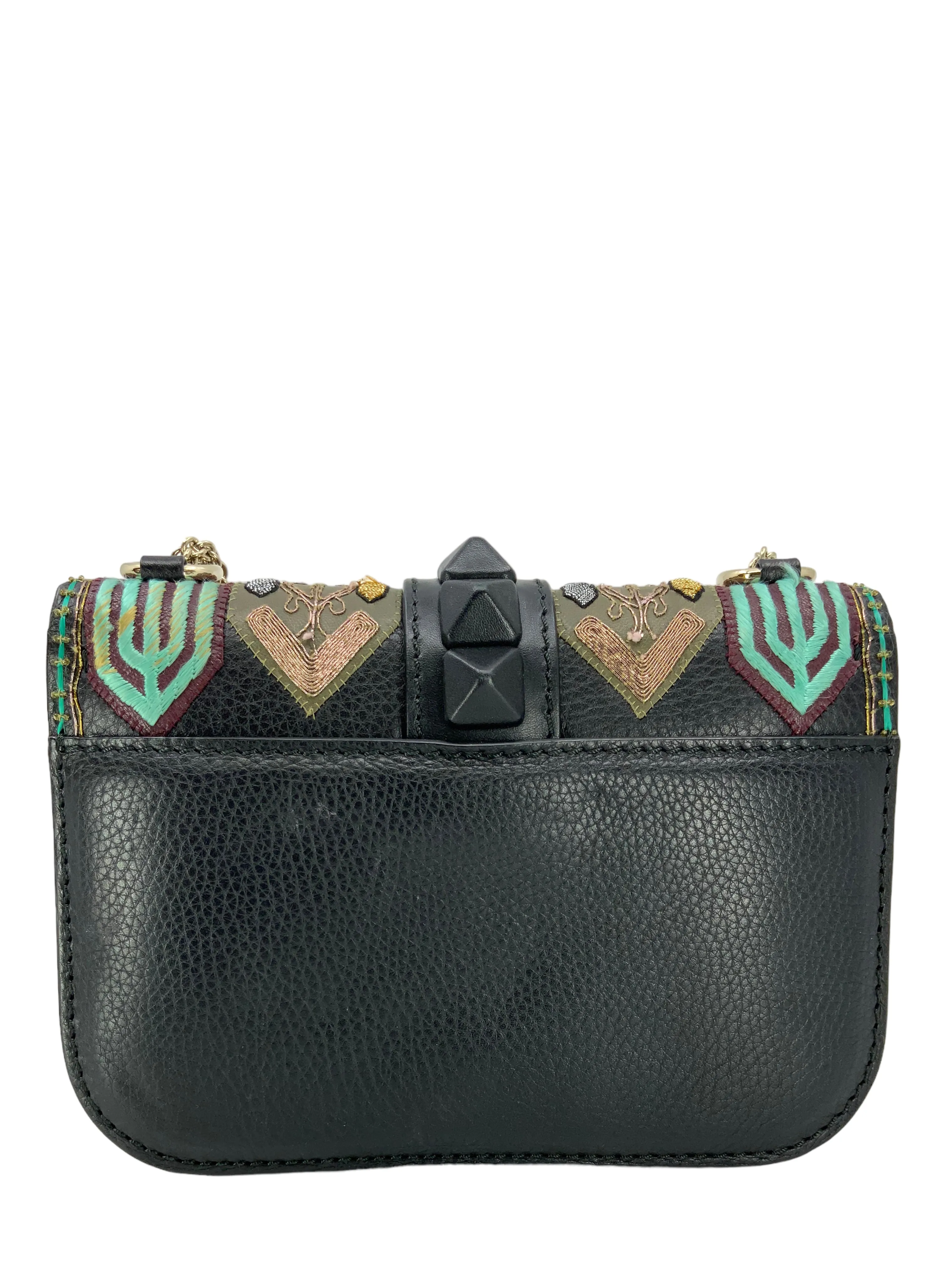 Valentino Glam Lock Embroidered Leather Small Flap Bag - Find it now!