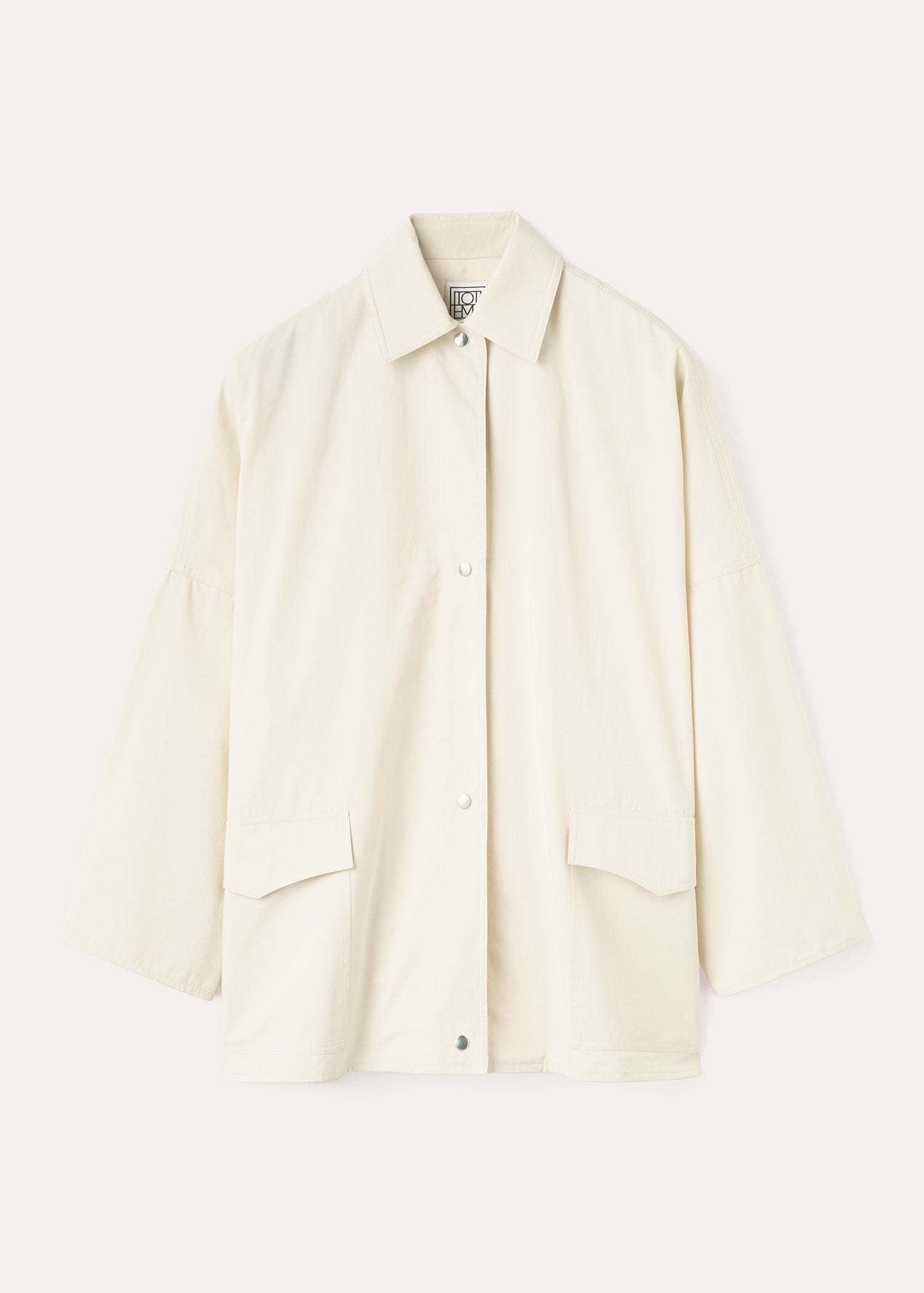 Washed Cotton Overshirt Jacket - Vanilla.