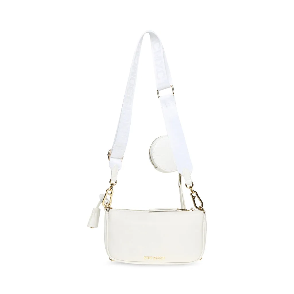 White and Gold Burgent Crossbody Bag