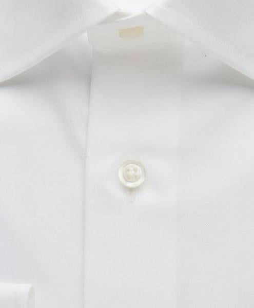 white fine twill dress shirt - trim fit