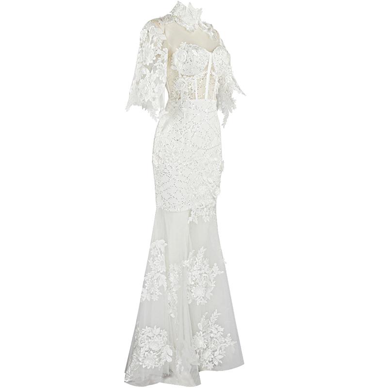 White Lace Maxi Gown