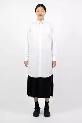 White Long Bib Shirt