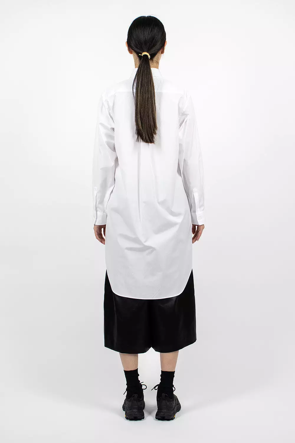 White Long Bib Shirt