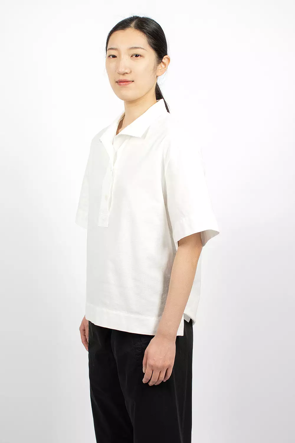 White Short Sleeve Utility Shirt