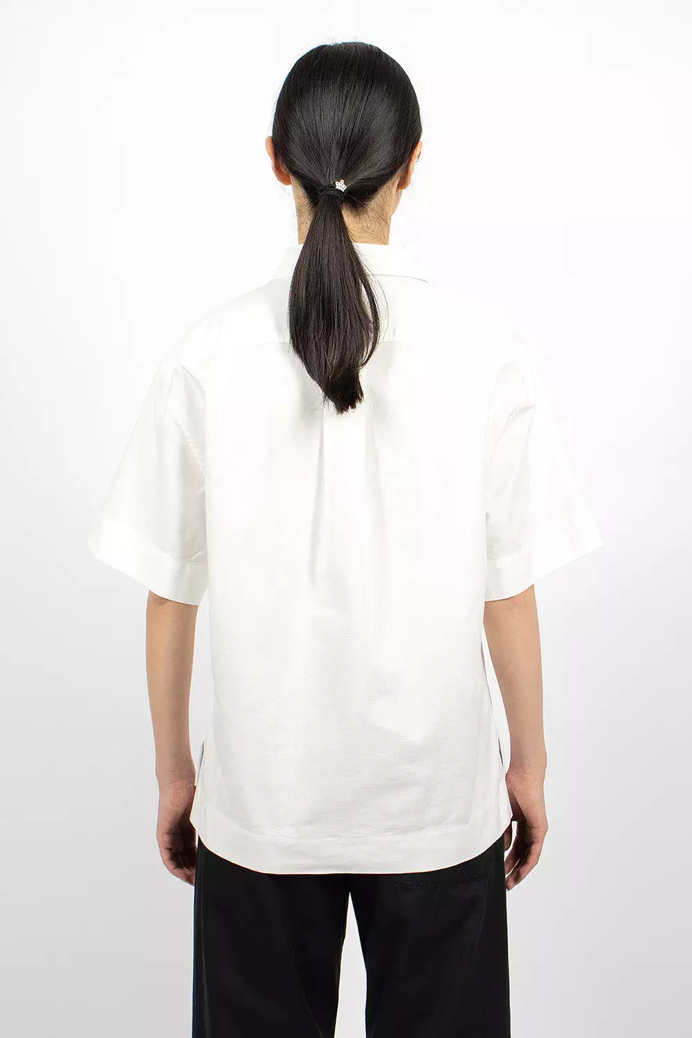 White Short Sleeve Utility Shirt