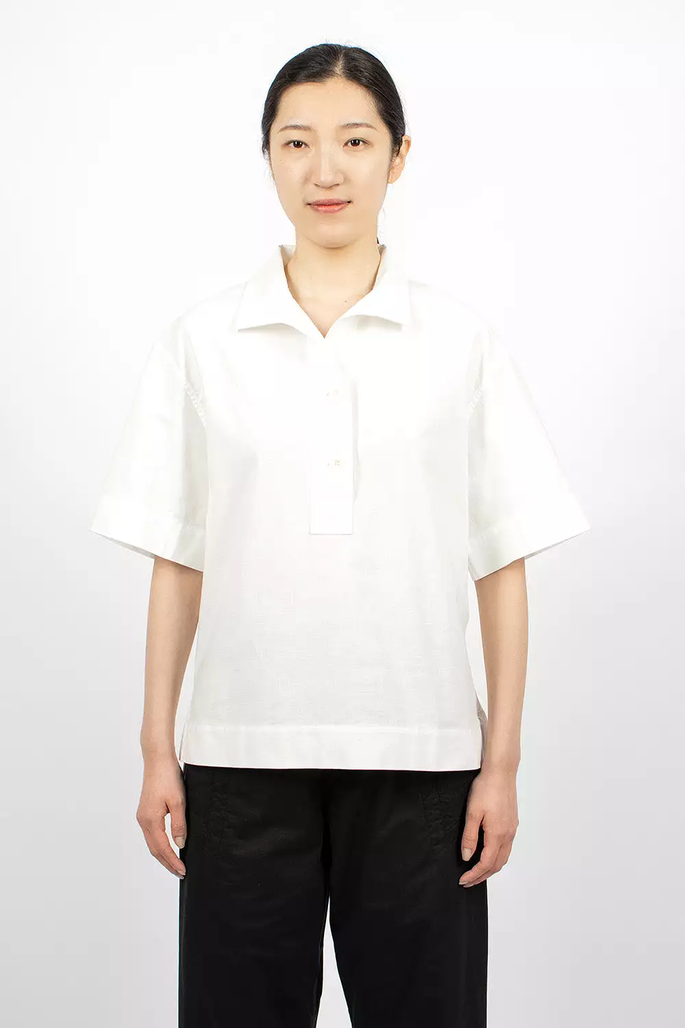 White Short Sleeve Utility Shirt