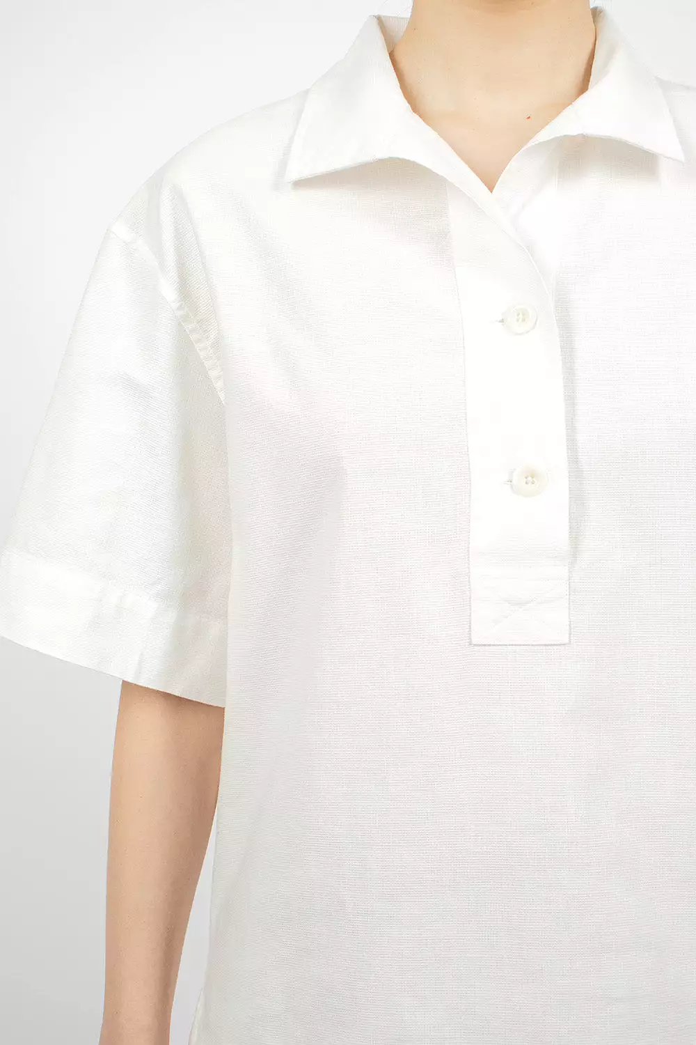 White Short Sleeve Utility Shirt