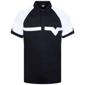 x comfort fit v-stripe polo black W22