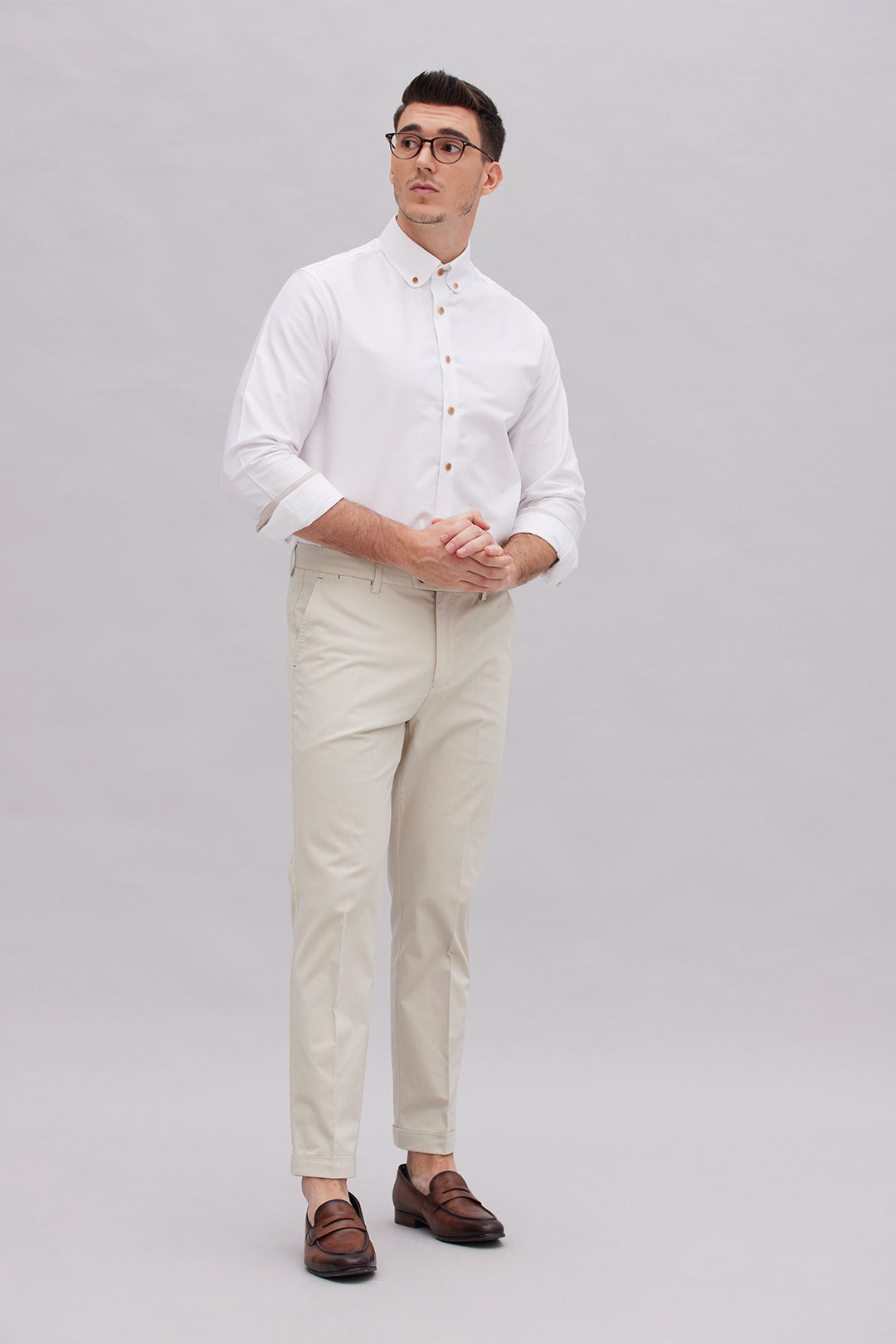 Yatsutake White Oxford Shirt